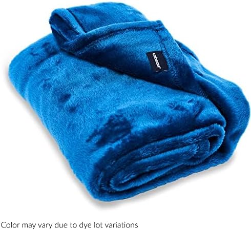 Cabeau Fold ‘N Go Travel Blanket Doubles as Neck Support Pillow, Versatile Lumbar Support Cushion, with Compact Travel Case - French Microfiber (Blue) (Pack of 2) - Image 5