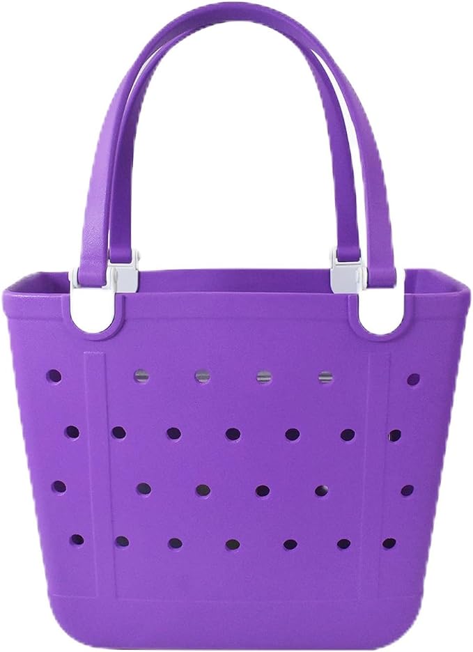 Rubber Beach Bag for Women, Waterproof Travel Tote Bags for Beach | Waterproof Sand-proof Tote Bags with Zipper Pocket, Durable Lightweigh Tote Bag for Outdoor by Unknown
