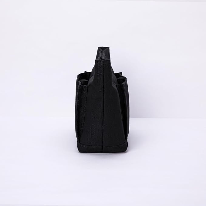 Lightweight Handbag Organizers Insert with Multiple Pockets Handbag Organizer for Storage and Organization Cosmetic Bag Cotton Canvas (M, Black) - Image 7
