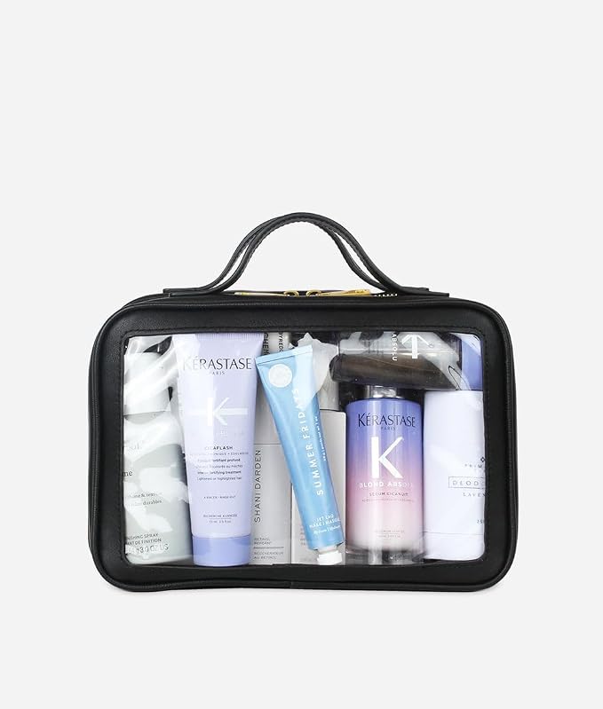FAWN DESIGN The Toiletry Case, Hanging Travel Toiletry Bag for Women, 2 Compartments, Premium Matte Faux Leather Clear Toiletry Bag, Zippered Large Toiletry Bag, Easy to Clean, 9.5 x 3.5 x 6.5 inches - Image 5