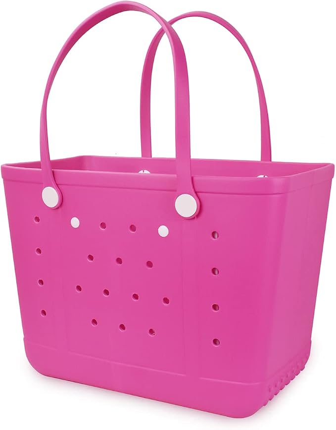 Extra Large Rubber Beach Bag Tote Bag for Women Waterproof Bag | Waterproof EVA Beach Tote with Zipper Pocket & Non-Slip Bottom | Sturdy Tote for Beach Pool Boat Groceries & Travel - Image 5