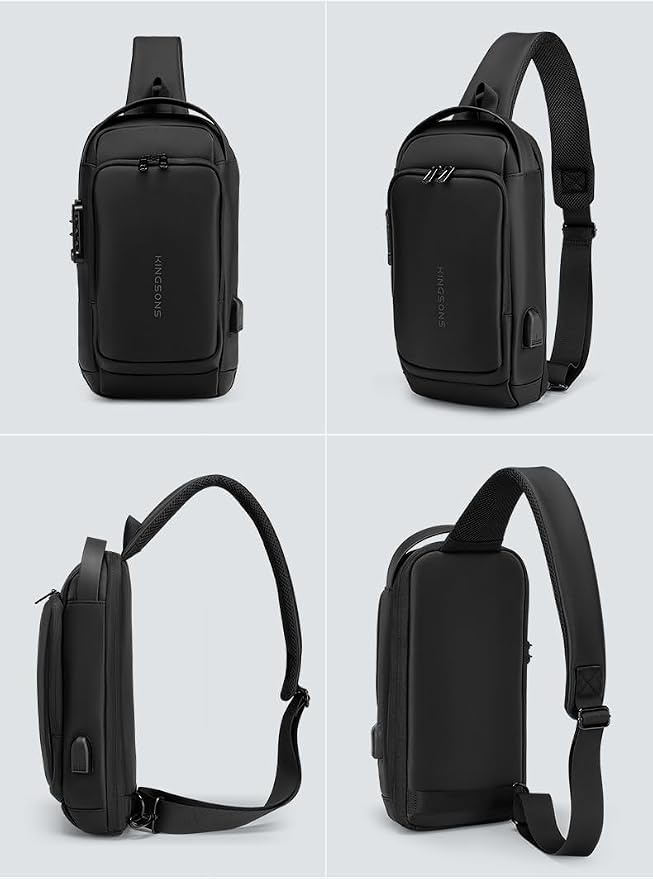 Kingsons Sling Crossbody Bag Anti-theft Chest Shoulder Backpack for Men Waterproof Minimalist Casual Daypack for Travel Gym - Image 5