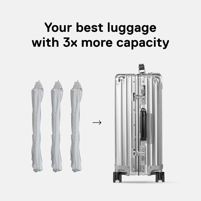 Ekster Travel Pack Vacuum Kit - Travel Vacuum Bags with Pump - Odor & Waterproof Anti-Rip Nylon Compression Bags - Space Saver Vacuum Storage Bags - Wireless Vacuum Pump for 15+ Items - 4Pack - Image 6