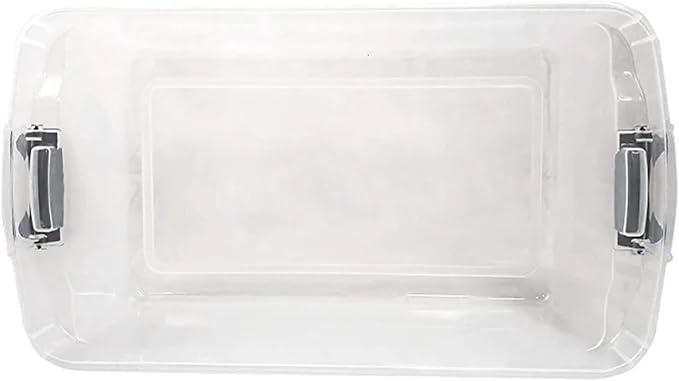 HOMZ Secure Latch Clear Plastic Storage Organizer Bins, 64 Quart, 2-Pack | Gray Latches - Stackable Container Boxes for Bedroom, Bathroom, Garage, and Office Organization - Image 8