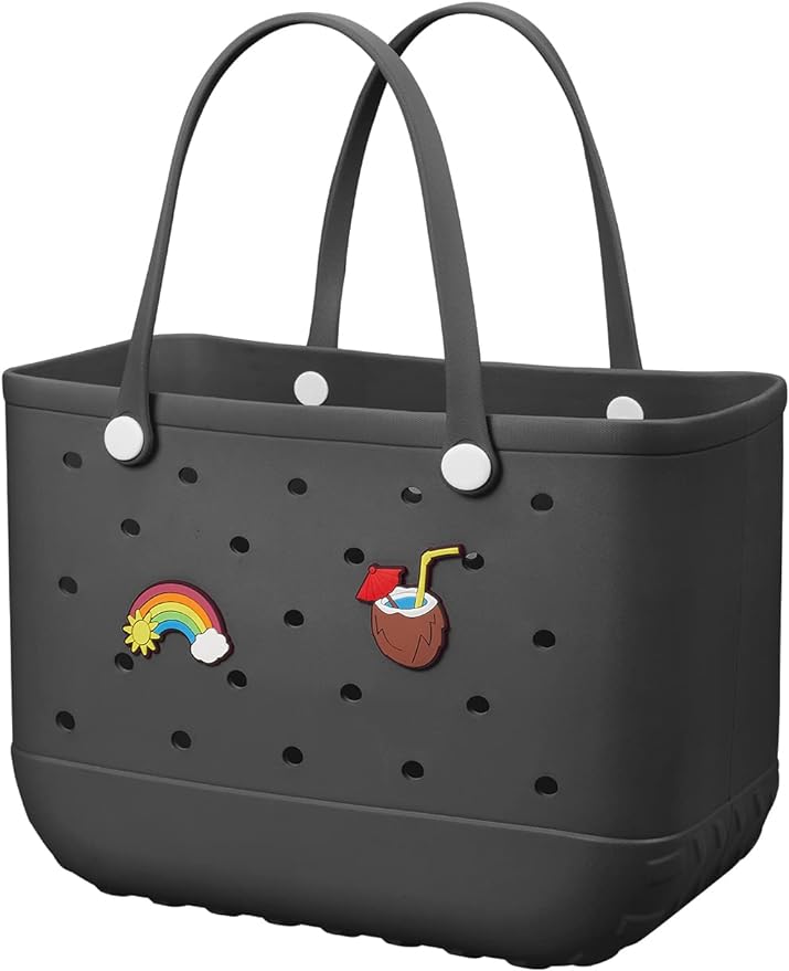 Baonat Beach Bag Rubber Tote Bag - Waterproof Travel Bag for Women Washable Tote Bag Handbag for Sports Beach Market Pool by BAONAT
