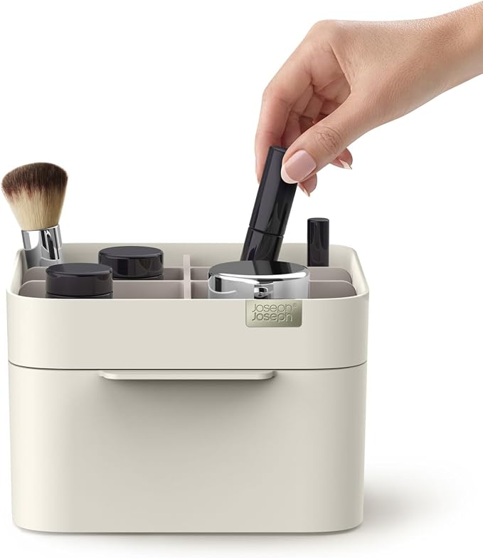 Joseph Joseph 75004 Viva Makeup Cosmetic Storage Organizer with Drawer, Medium, Shell - Image 4