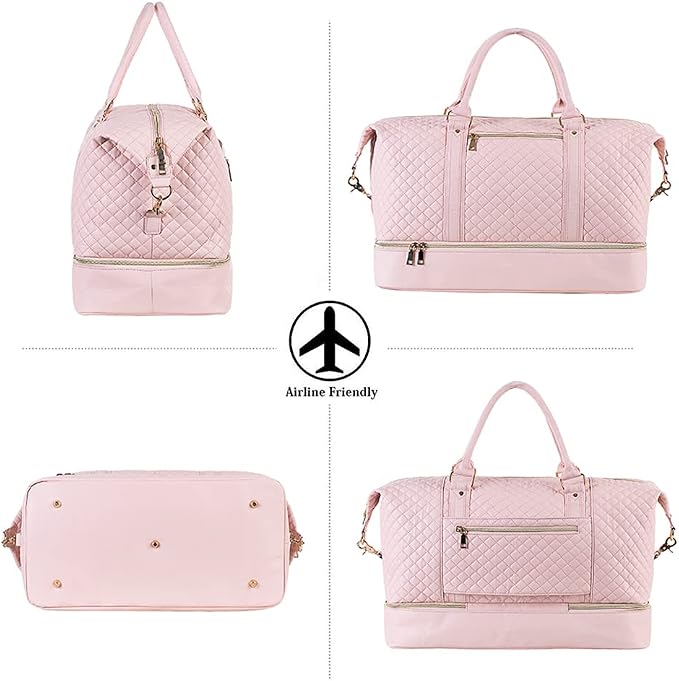 Weekender Overnight Bag Carry On Bag Travel Bag with Shoe Pouch - Image 2