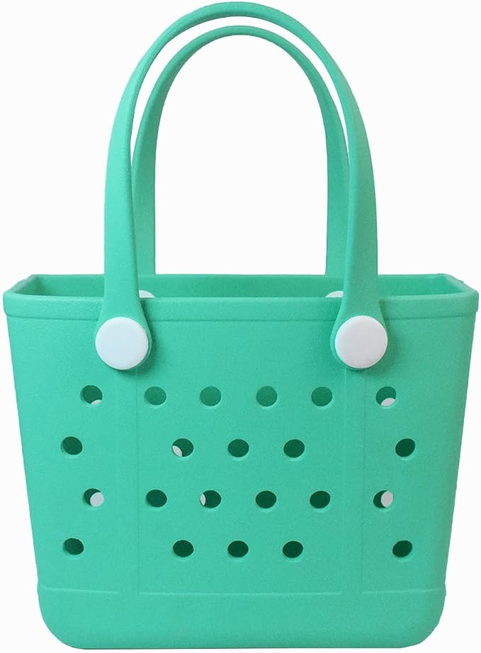 Rubber Beach Bag for Women, Waterproof Travel Tote Bags for Beach | Waterproof Sand-proof Tote Bags with Zipper Pocket, Durable Lightweigh Tote Bag for Outdoor by Unknown