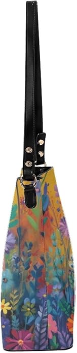 HUGS IDEA Boho Bags for Women Leather Handbag Shoulder Bucket Crossbody Purse - Image 4