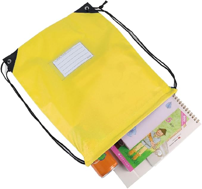 CODOBON 16 Pack Drawstring Bags,Bulk Draw String Backpack, DIY Gym Sports Cinch Bag Sackpack for Women Men, Yellow - Image 4