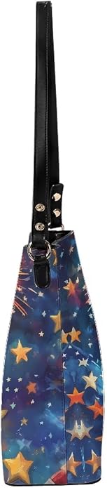 HUGS IDEA Boho Bags for Women Leather Handbag Shoulder Bucket Crossbody Purse - Image 5
