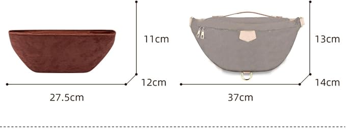 Lckaey Purse Organizer Insert for Waistpack Inner Sleeve BUMBAG Lining Bag Storage Bag2047Dark brown - Image 2