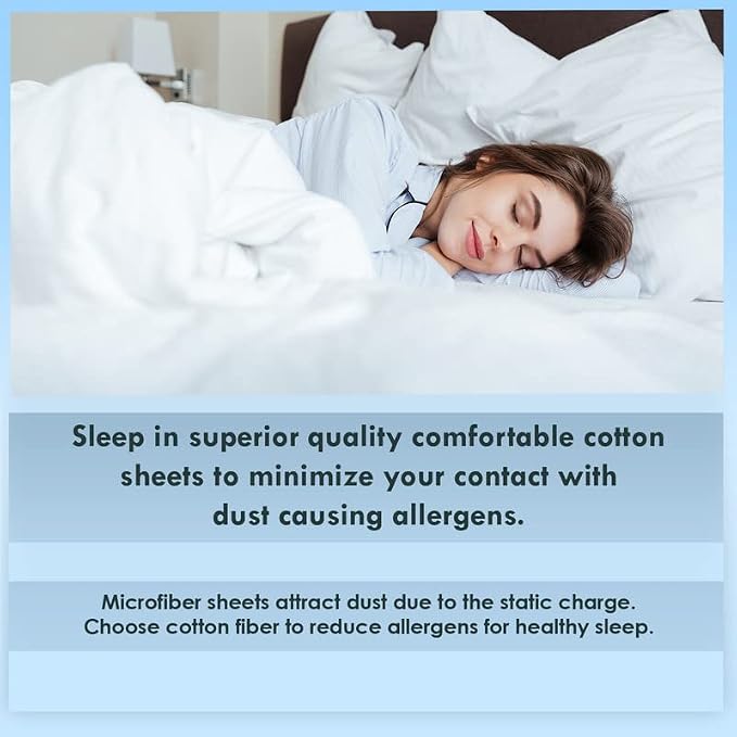 Pizuna Pure 100% Cotton Queen Duvet Cover Set, 1000 Thread Count Long Staple Cotton Thick Sateen Weave with Button Closure (Combed Sea Foam Cotton Duvet Cover Queen) - Image 6