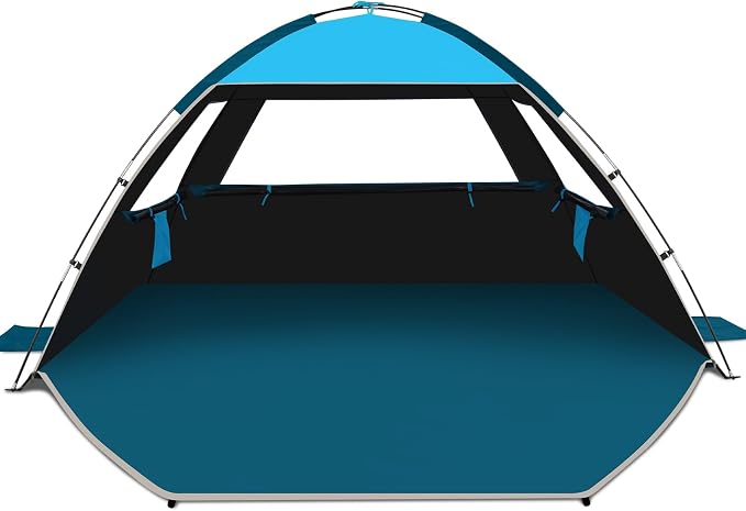 COMMOUDS Beach Tent Sun Shelter for 3/4/6/8 Person, UPF 50+ UV Protection Beach Shade Canopy Tent, Lightweight, Easy Set Up and Carry by COMMOUDS