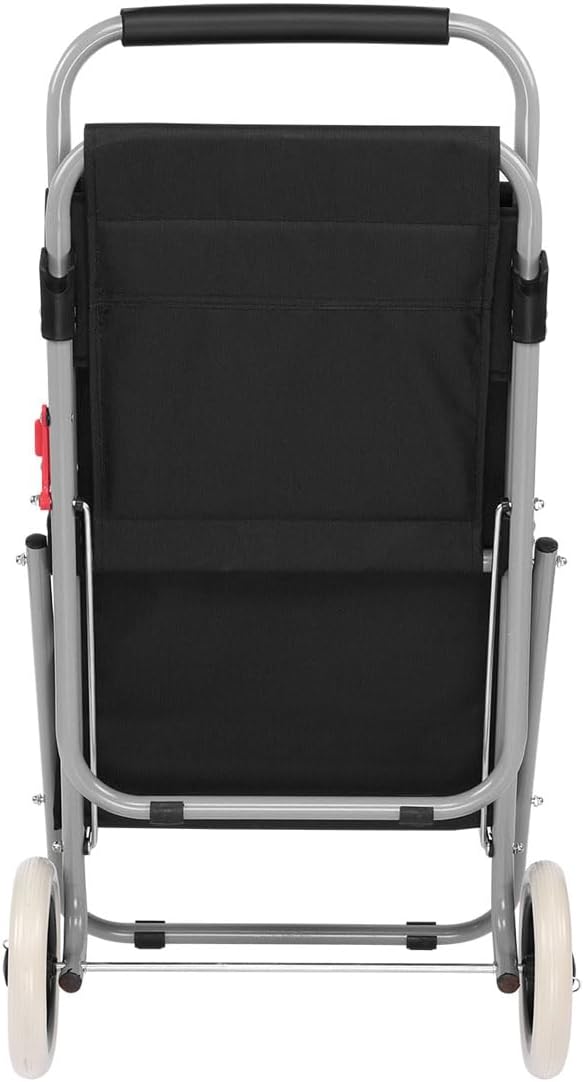 Creative Mark The ArtComber Foldable Chair Cart, Black - Artist Trolley with Adult-Sized Seat, Portable Plein Air Rolling Chairs, Multi Use - Personal Shopping, Groceries, Painting, Travel, Beach - Image 6
