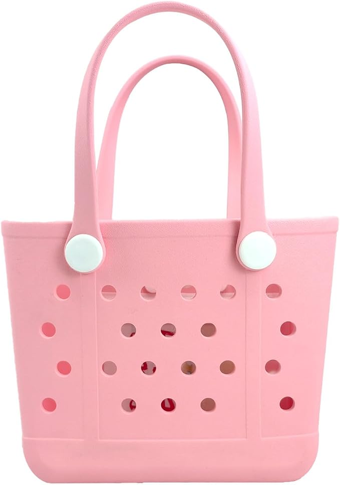 Rubber Beach Bag for Women, Waterproof Travel Tote Bags for Beach | Waterproof Sand-proof Tote Bags with Zipper Pocket, Durable Lightweigh Tote Bag for Outdoor by Unknown