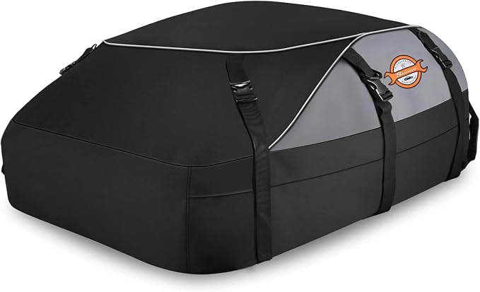 Sailnovo Rooftop Cargo Carrier Roof Bag, 20 Cubic feet Soft Waterproof Car Roof Bag fit Cars with/Without Rack, 6 Tie-Down Straps, 6 Door Hooks, Foldable Car Top Carrier for Road Trip Camping Travel by Sailnovo