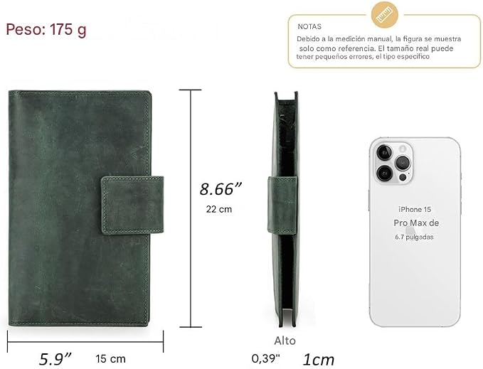 CONTACTS Full Grain Leather RFID Blocking Family Passport Holder for 4 Passport Wallet Compatible with Airtag Travel Passport Cover with 4 Passport Slot, 6 Card Slot (Green) - Image 6