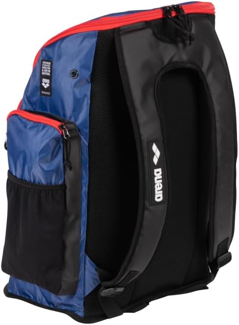 ARENA Spiky III Backpack 45 Swimming Athlete Sports Gym Rucksack Large Training Gear Equipment Swim Bag for Men and Women, 45 Liters, Navy/Red/White - Image 3