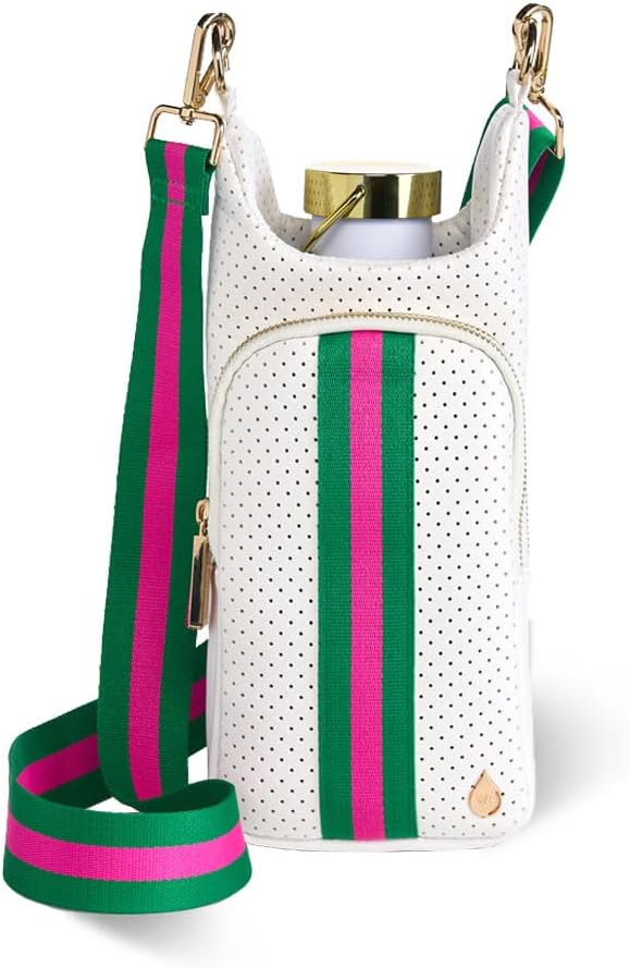 WanderFull® Original HydroBag®, Fits Up to 32 oz Water Bottle Holder with Strap, Gift for Women, Hands-Free Crossbody, Water Bottle Carrier Bag with Phone Pocket by WanderFull