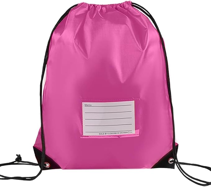 CODOBON 16 Pack Drawstring Bags,Bulk Draw String Backpack, Gym Sports Cinch Bag Sackpack for Women Men, Pink - Image 6