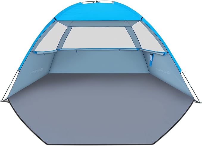 Gorich Beach Tent Sun Shelter for 3/4/6/8/10 Person with UPF 50＋ UV Protection, Lightweight & Easy Setup Beach Shade Canopy, Portable Beach Shade Tent Beach Cabana by Gorich
