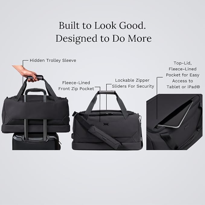 Knack Expandable Travel Duffel Midnight Black - Image 5