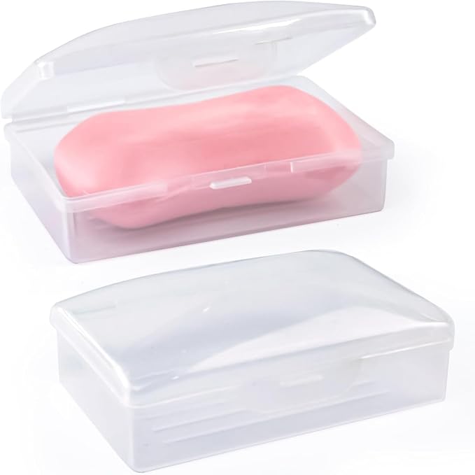 Reallnaive 50 Pcs Travel Soap Container Portable Plastic Soap Boxes Bulk with Lid Homeless Donations Bulk Gym Shower Tour Groups Hotel Outdoor Camping (White) - Image 8