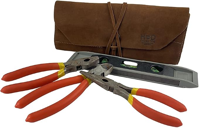 Hide & Drink, Rustic Small Tool Roll-Up Bag (10 Slots), Portable Carry-On Pouch, Workshop Storage, Woodworking Tools Organizer, Vintage, Full Grain Leather, Handmade, Swayze Suede - Image 5