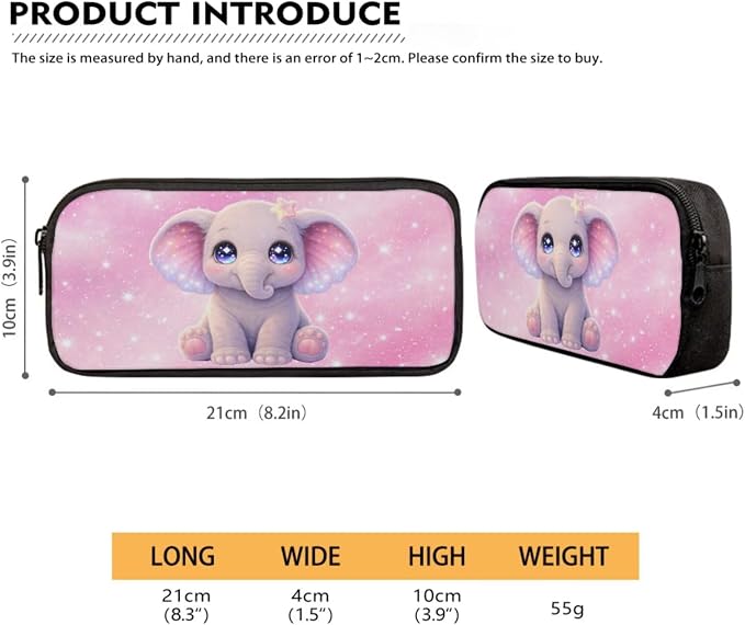 Forchrinse Cartoon Elephant Backpack with Lunch Box Set for Girls 8-12 Elementary Bookbag 3 In 1 School Bag with Lunch Bag Pencil Case Middle High Back Packs Daycare Satchel Rucksack - Image 6
