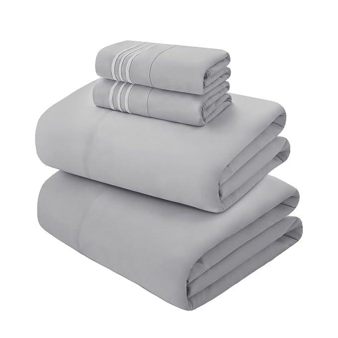 Mocassi 4-Piece Extra Deep Pocket 16-24 Inch Air Mattress Bed Sheet Set- 4PC Sheet Set with Smart Pockets Ideal for Air Beds, RVs, Camping and Guest Rooms Premium Hotel Quality, Cal King, Silver Grey - Image 5