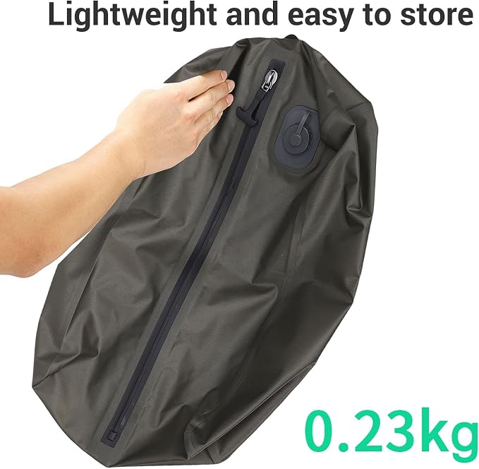 Reusable Travel Vacuum Bags, 20L Automatic Vacuum Compression Bag Built in Pump, Space Saver Seal Packing Cubes for Clothing for Carry On Suitcase and Backpack Luggage (Green Grid) - Image 3