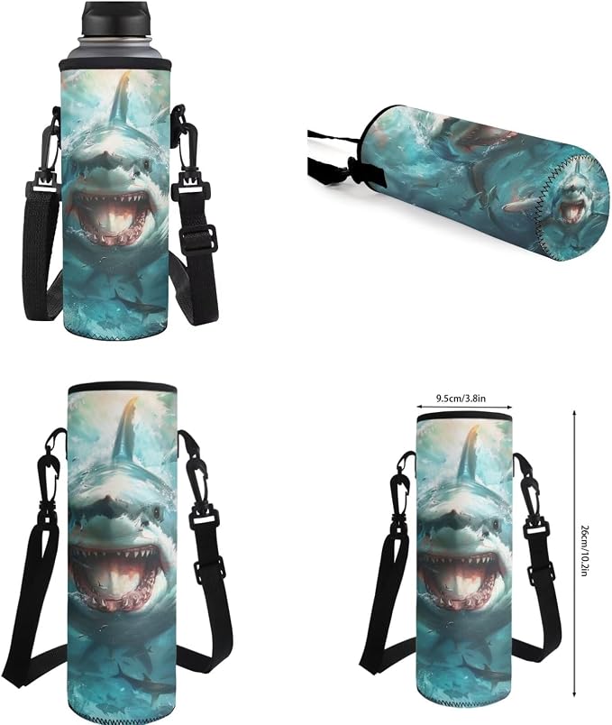 Boys School Backpack with Lunch Bag Deep Sea Shark Kindergarten School Supplies for Kids Ages 7-10 Boys Polyester Fabric Lightweight Fortable Back to School Backpack - Image 5
