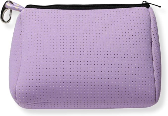 POPUPS Brand Large Makeup Bag with Zipper - Neoprene Machine Washable Travel Toiletry Cosmetic Organizer Pouch for Women (Lavanda) by POPUPSBrand