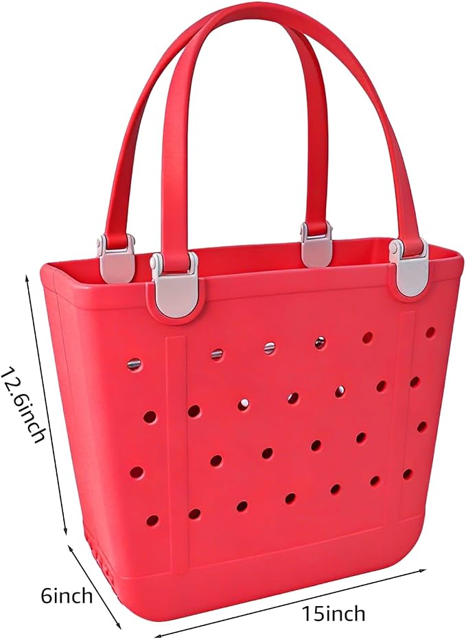 Lightweight Extra large Rubber Beach Bag Small mini Tote Bag for Gym Waterproof medium Open Handbag for Pool Sports - Image 4