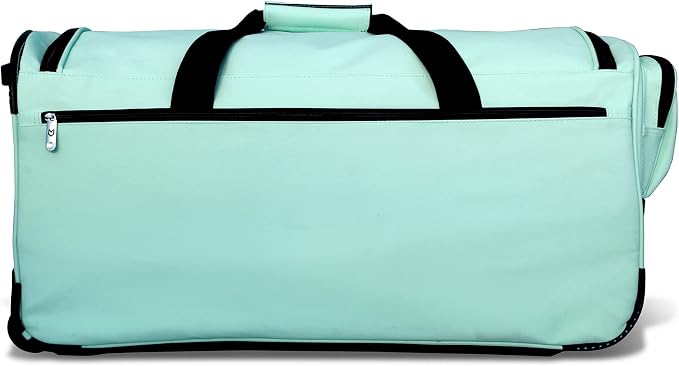 Mavii Dance Bag with Garment Rack, 28 Inch Rolling Duffel, Ideal for Competitions & Travel, Water-resistant/Wipe-clean Fabric, Lightweight Aluminum Rack, Wheeled Upright Luggage, Mint - Image 7