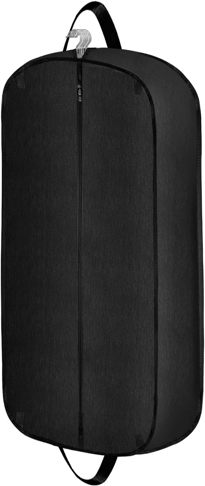 Limoomil 6" Gusseted Waterproof Garment Bag for Travel, 43" Tear Resistance Suit Bag for Men Travel for Suits, Tuxedos, Coats, Uniform. (Darkgrey, 42") by LIMOOMIL