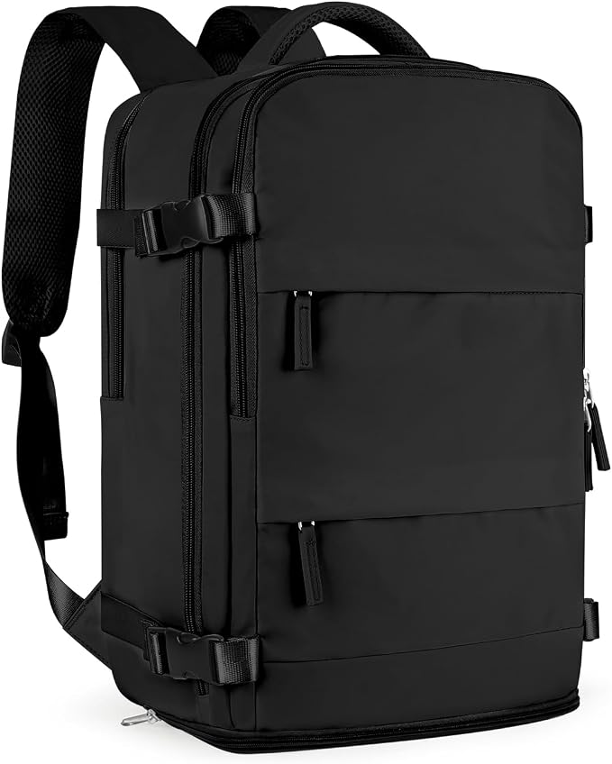 coofay Large Black Travel Backpack For Women Men Airline Approved Carry On Backpack Flight Approved Waterproof Sports Luggage Backpacks Casual Daypack Small Hiking Backpacks by coofay