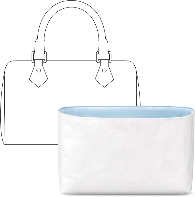 Tote Bag Organizer Insert for LV Speedy 20 Handbag,Custom Fit Inside Premium Celeste Lightweight WaterResistant Purse Insert by FANJIProject