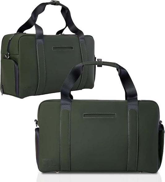 The FTL Lite Mens Gym to Office Bag - 17L Briefcase Gym Bag Hybrid with Shoe Compartment & 16" Laptop Sleeve - Executive Daily Carry & Overnight Duffel for Athletic Business Pros - Abbot Green by FTL