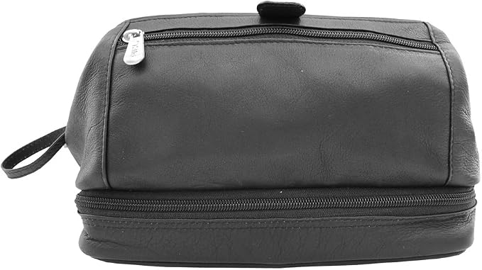 Piel Leather U Frame Utility Kit with Zip Bottom, Black, One Size by Piel+Leather