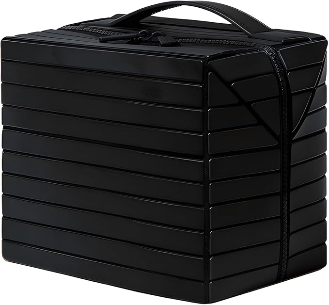 Fold-Down Traveler Makeup Organizer Accessories Bag for Women, Large Toiletry Bag with No-Spill Waterproof Compartments and Removable Dividers (black) by Unknown