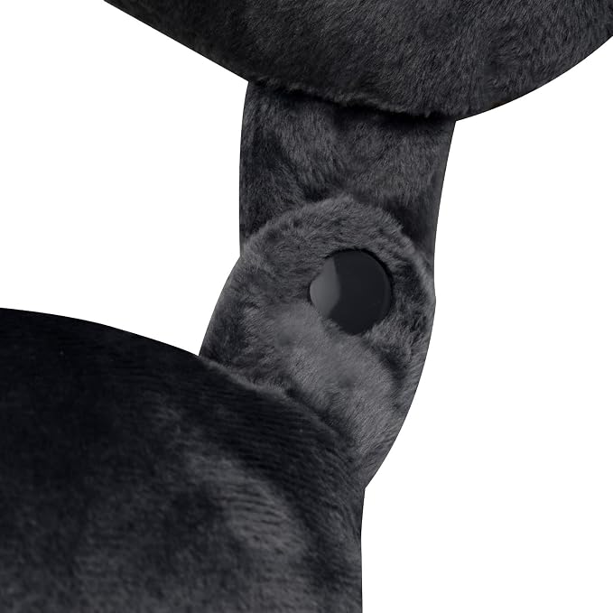 Wolf Essentials Adult Cozy Soft Microfiber Neck Pillow, Compact, Perfect for Plane or Car Travel, Black (Pack of 2) - Image 3