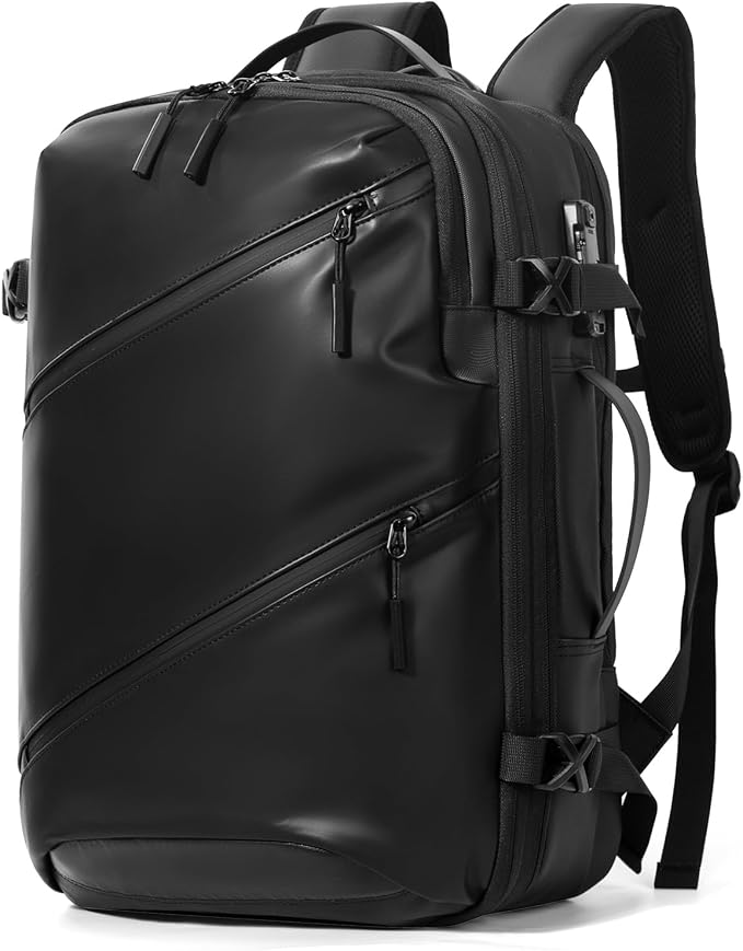 Vacuum laptop bag Compression Backpack Expandable, TSA-Approved Carry-On Water-Resistant Design for Travel with air pump (Pump included, Large) by Unknown