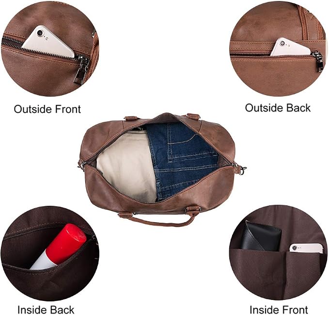 Weekender Overnight Bag Carry On Bag Travel Bag with Shoe Pouch - Image 4