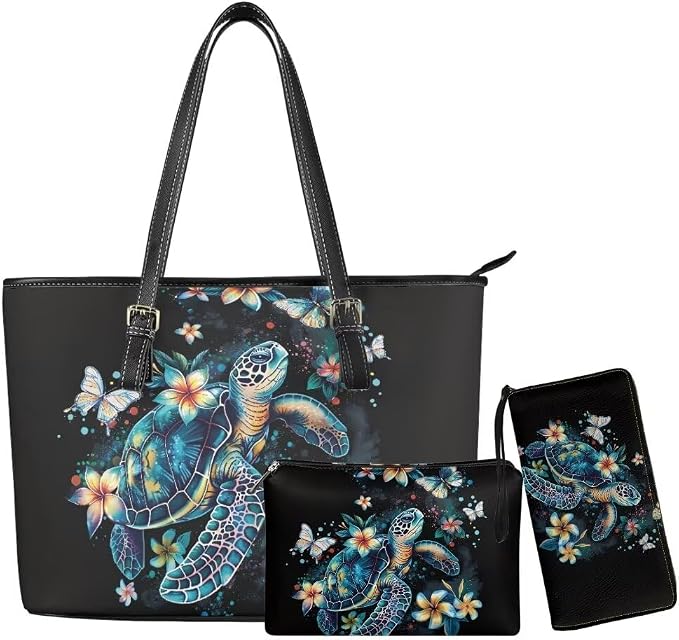 Women Purse Handbags Wallet Sets Leather Shoulder Tote Bag for Women,Top Handle Purse with Wrist Wallet Bag by Unknown