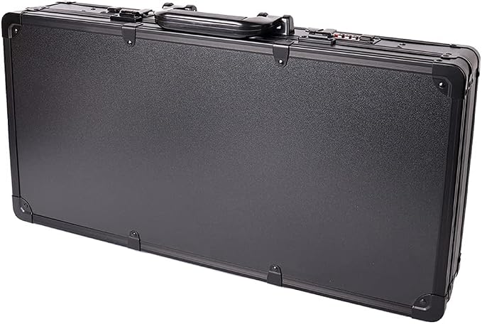 GYKLE Black Barber Case, Large Barber Carrying Suitcase with Code Lock | Large Space, Comes with Shoulder Strap, Aluminum Clippers Case, Hair Cutting Tools Organizer Box - Image 2