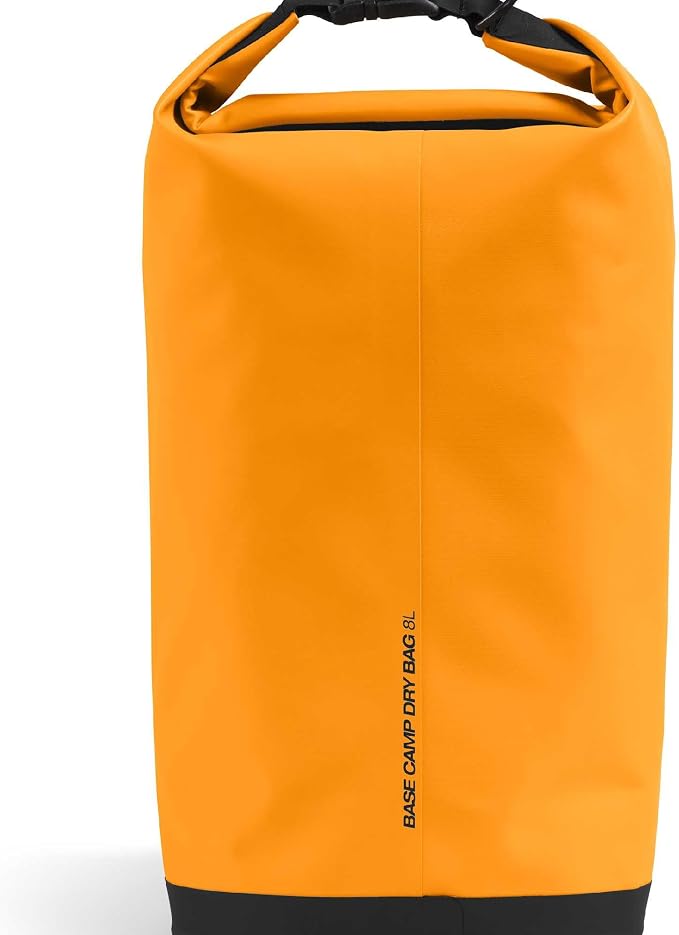 The North Face Base Camp Dry Bag - Roll-Top Waterproof Stuff Sack, Ideal for Camping Gear & Kayak Accessories, Summit Gold/TNF Black, 8 Liters | Roll-Top Waterproof Stuff Sack, Ideal for Camping Gear & Kayak Accessories - Image 3