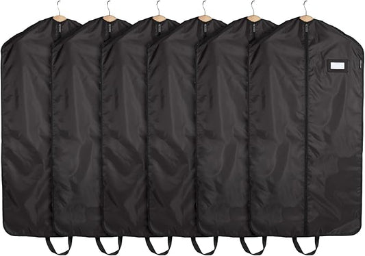 Covermates Keepsakes Garment Bag Set for Closet Storage and Travel – Breathable Suit and Dress Bags with ID Window and Carrying Handles – Heavy-Duty Hanging Wardrobe Protection Set, Black by Covermates