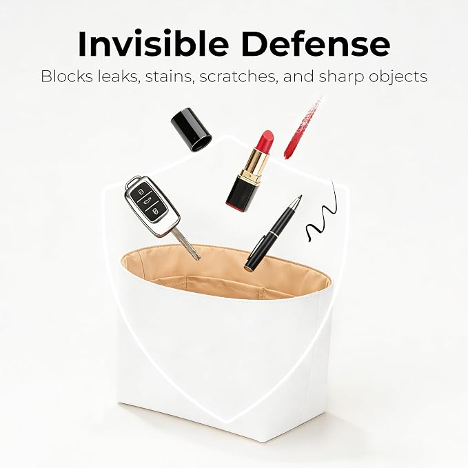 Handbag Organizer Insert for LV CarryAll Dark, Custom Fit Inside Premium Matte Black Lightweight WaterResistant Purse Insert with Cup Holder Accessories - Image 6
